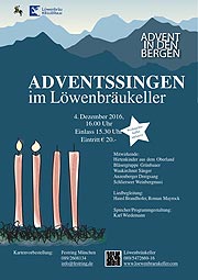 Advent in den Bergen am 04.12.2016 im Löwenbräukeller München - traditionelles Adventsingen mit Hirtenspiel und vorweihnachtlichem Singen und Musizieren 